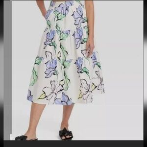 Tiered floral maxi skirt, floral Design